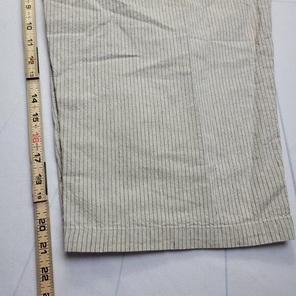 Christopher & Banks Linen Blend Striped Cropped Wide Leg Pants Women's Size XL - Picture 8 of 10